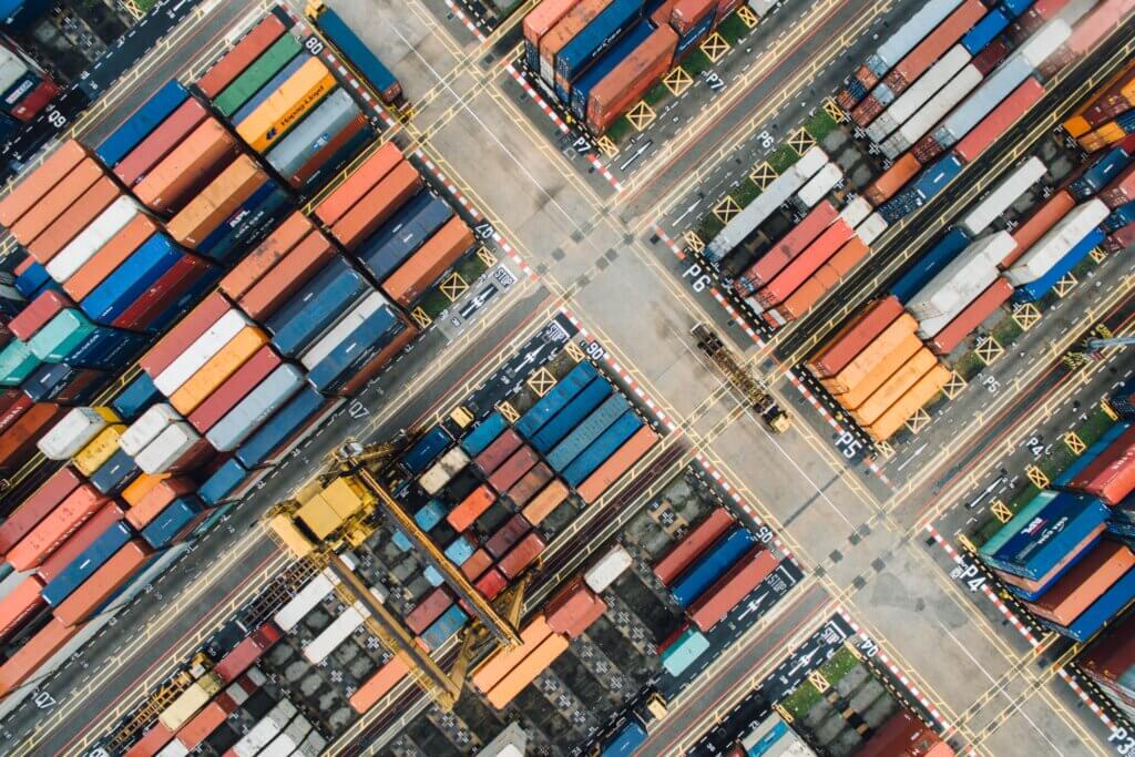 containers transporting items via cross-border e-commerce